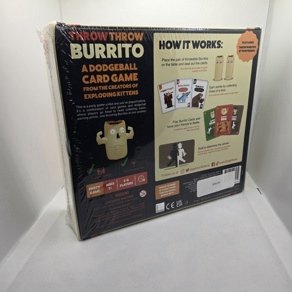 Exploding kittens Throw Throw burrito dodgeball party card game - Picture 2 of 8